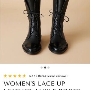 Black Leather Women's Boots